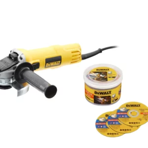 Pack Mini-amoladora 115mm 800W + Cubo de 50 discos de 115mm x 1mm