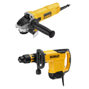 Pack demolición DEWALT con martillo demoledor y mini amoladora 115 mm